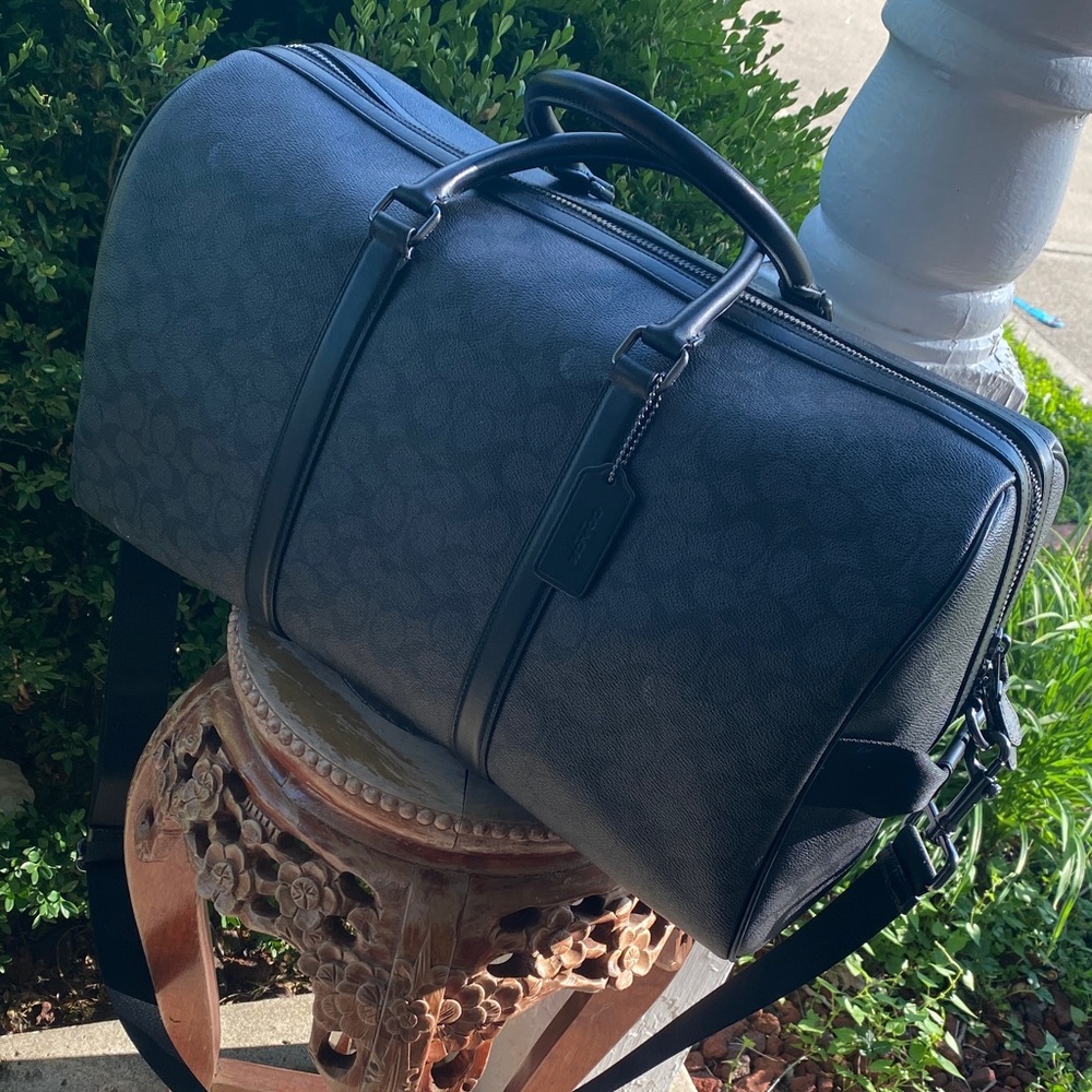 🤍🖤Coach Large Venturer Bag In Signature Canvas CAR76 CHARCOAL/BLACK🤍🖤